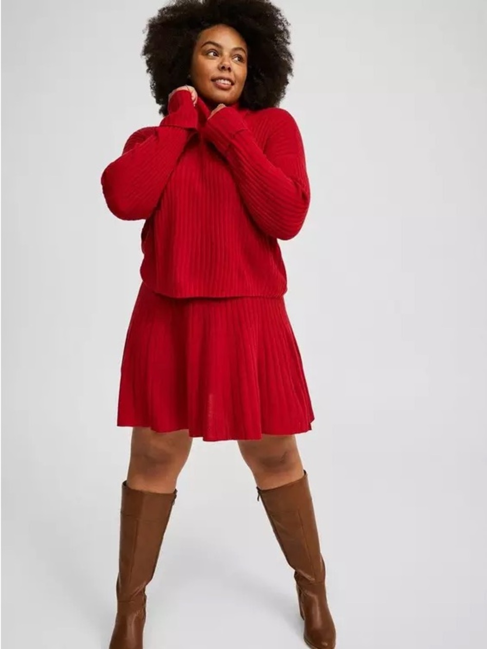 Torrid Ribbed Boxy Turtle Neck Pullover